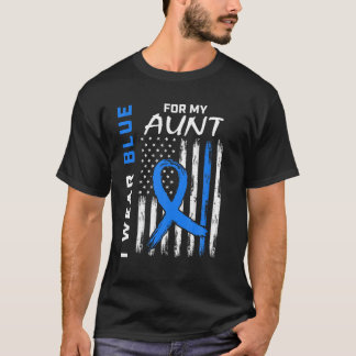 I Wear Blue For My Aunt Diabetes Awareness America T-Shirt