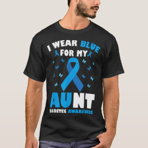 I Wear Blue For My Aunt Type 1 Diabetes Awareness  T-Shirt