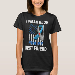 I Wear Blue For My Best Friend Diabetes Awareness  T-Shirt