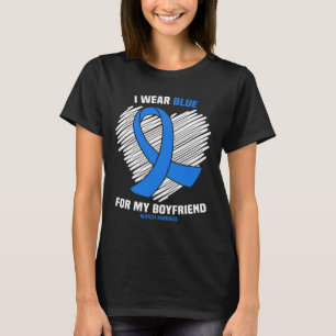 I Wear Blue For My Boyfriend Alopecia Awareness  T-Shirt