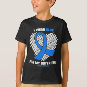 I Wear Blue For My Boyfriend Alopecia Awareness  T-Shirt