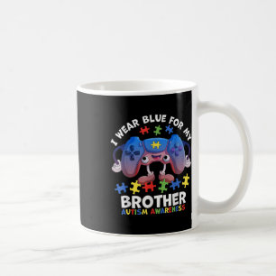 I Wear Blue For My Brother Autism Awareness Boys V Coffee Mug