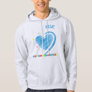 I wear blue for my brother autism awareness produc hoodie
