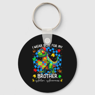 I Wear Blue For My Brother Pride Autism Awareness  Key Ring