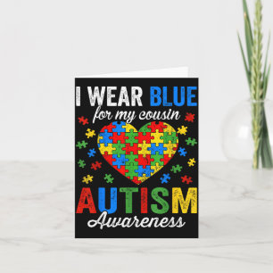 I Wear Blue For My Cousin Au Awareness Au Kids Card