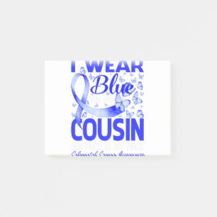I Wear Blue For My Cousin Colourectal Cancer Post-it Notes
