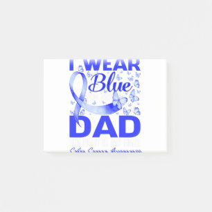 I Wear Blue For My Dad Colon Cancer Awareness Post-it Notes