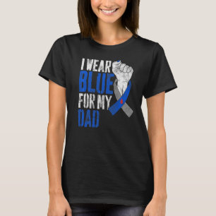 I Wear Blue For My Dad Diabetes Awareness Ribbon   T-Shirt