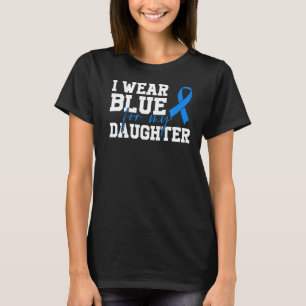 I Wear Blue For My Daughter Autism Awareness Boys  T-Shirt