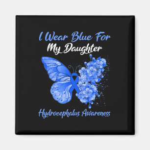 I Wear Blue For My Daughter Hydrocephalus Warrior Magnet