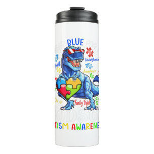 I Wear Blue For My Godson Autism Awareness Thermal Tumbler