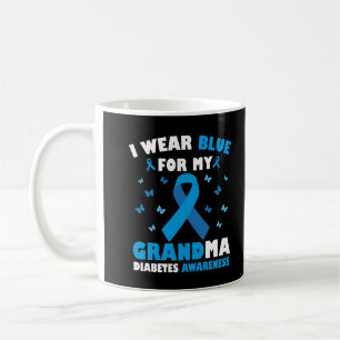 I Wear Blue For My Grandma Diabetes Awareness T1D Coffee Mug
