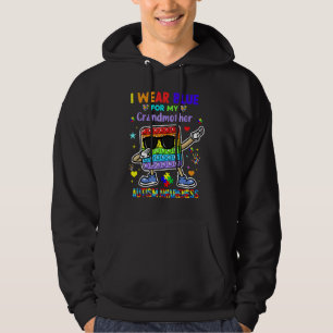I Wear Blue For My Grandmother Autism Awareness Mo Hoodie