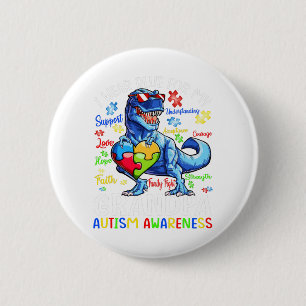 I Wear Blue For My Grandpa Autism Awareness 6 Cm Round Badge