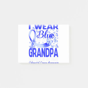 I Wear Blue For My Grandpa Colourectal Cancer Post-it Notes