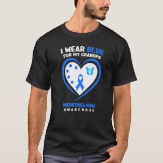 I Wear Blue For My Grandpa Mesothelioma Awareness T-Shirt