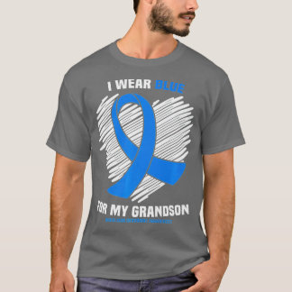 I Wear Blue For My Grandson Angelman Syndrome Awar T-Shirt