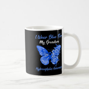 I Wear Blue For My Grandson Hydrocephalus Warrior Coffee Mug