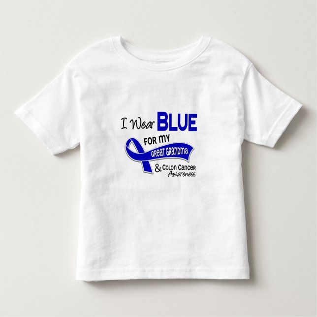 I Wear Blue For My Great Grandma 42 Colon Cancer Toddler T-Shirt (Front)