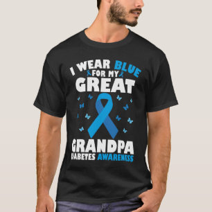 I Wear Blue For My Great Grandpa Type 1 Diabetes T-Shirt