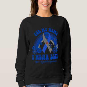 I Wear Blue For My Mimi Diabetes Awareness Ribbon  Sweatshirt