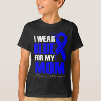 I Wear Blue For My Mum Alopecia Feather