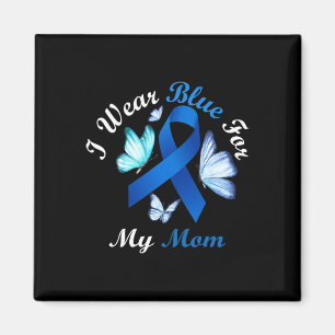 I Wear Blue For My Mum Butterfly Diabetes Awarenes Magnet