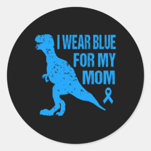 I Wear Blue For My Mum Diabetes Awareness Toddler Classic Round Sticker