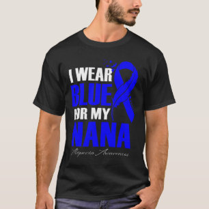 I Wear Blue For My Nana Alopecia Feather  T-Shirt
