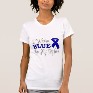 I Wear Blue For My Nephew (Blue Awareness Ribbon) T-Shirt
