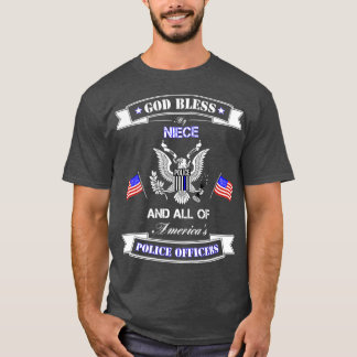 I Wear Blue for My Niece Police Officer T-Shirt