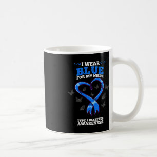 I Wear Blue For My Niece T1D Type 1 Diabetes Aware Coffee Mug