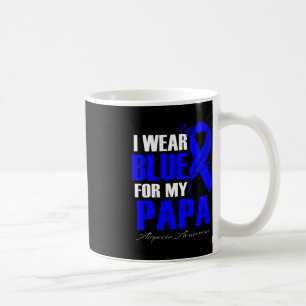 I Wear Blue For My Papa Alopecia Feather Coffee Mug