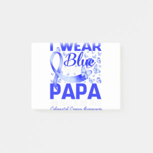 I Wear Blue For My Papa Colourectal Cancer Post-it Notes