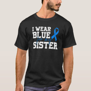 I Wear Blue For My Sister Autism Awareness Boys Gi T-Shirt