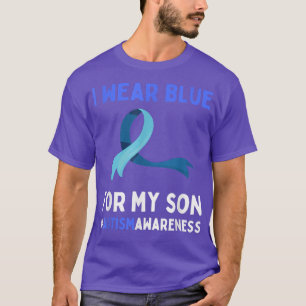 I Wear Blue For My Son Autism Awareness Day Puzzle T-Shirt