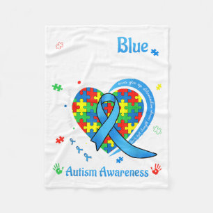 I Wear Blue for My Son Autism Awareness for Women Fleece Blanket