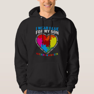 I Wear Blue For My Son Autism Awareness Hoodie