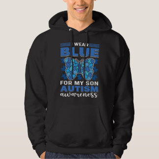 I Wear Blue For My Son Autistic Child Autism Aware Hoodie