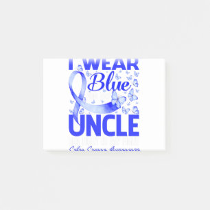 I Wear Blue For My Uncle Colon Cancer Awareness Post-it Notes