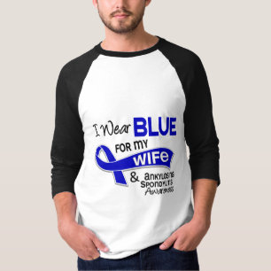 I Wear Blue For My Wife 42 Ankylosing Spondylitis T-Shirt