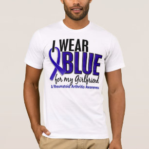 I Wear Blue Girlfriend 10 Rheumatoid Arthritis RA T-Shirt