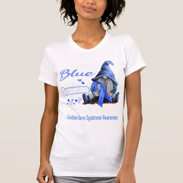 I Wear Blue Guillain Barre Syndrome Awareness T-Shirt (Front)
