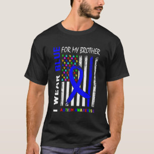 I Wear Blue Ribbon For My Brother Autism Awareness T-Shirt