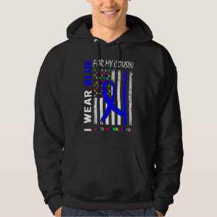 I Wear Blue Ribbon For My Cousin Autism Awareness Hoodie