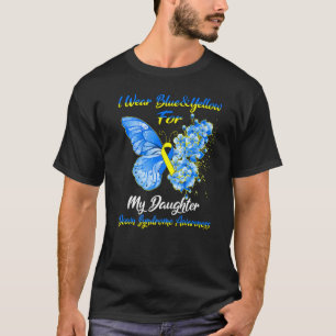 I Wear Blue & Yellow For My Daughter Down Syndrome T-Shirt