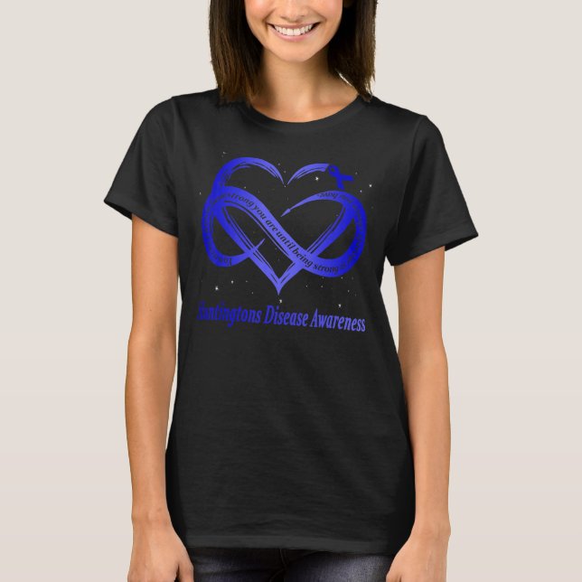 I Wear Bule For Huntington's Disease Warrior T-Shirt (Front)