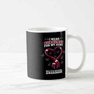 I Wear Burgundy Aunt Multiple Myeloma Awareness Bl Coffee Mug