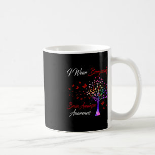I Wear Burgundy Brain Aneurysm Awareness Tree Ribb Coffee Mug