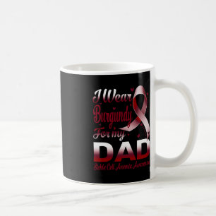 I Wear Burgundy For My Dad Sickle Cell Anaemia Awa Coffee Mug